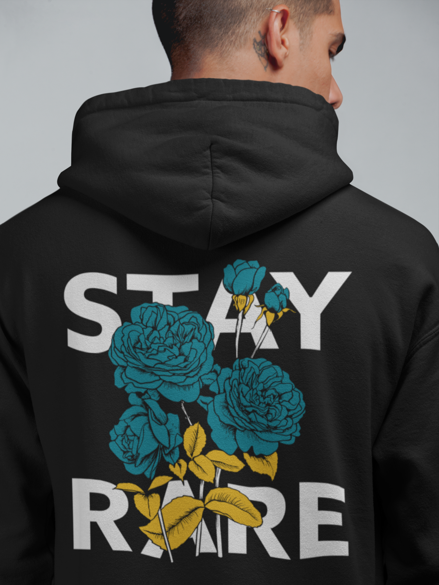 Stay Rare Hoodie (Teal & Gold)