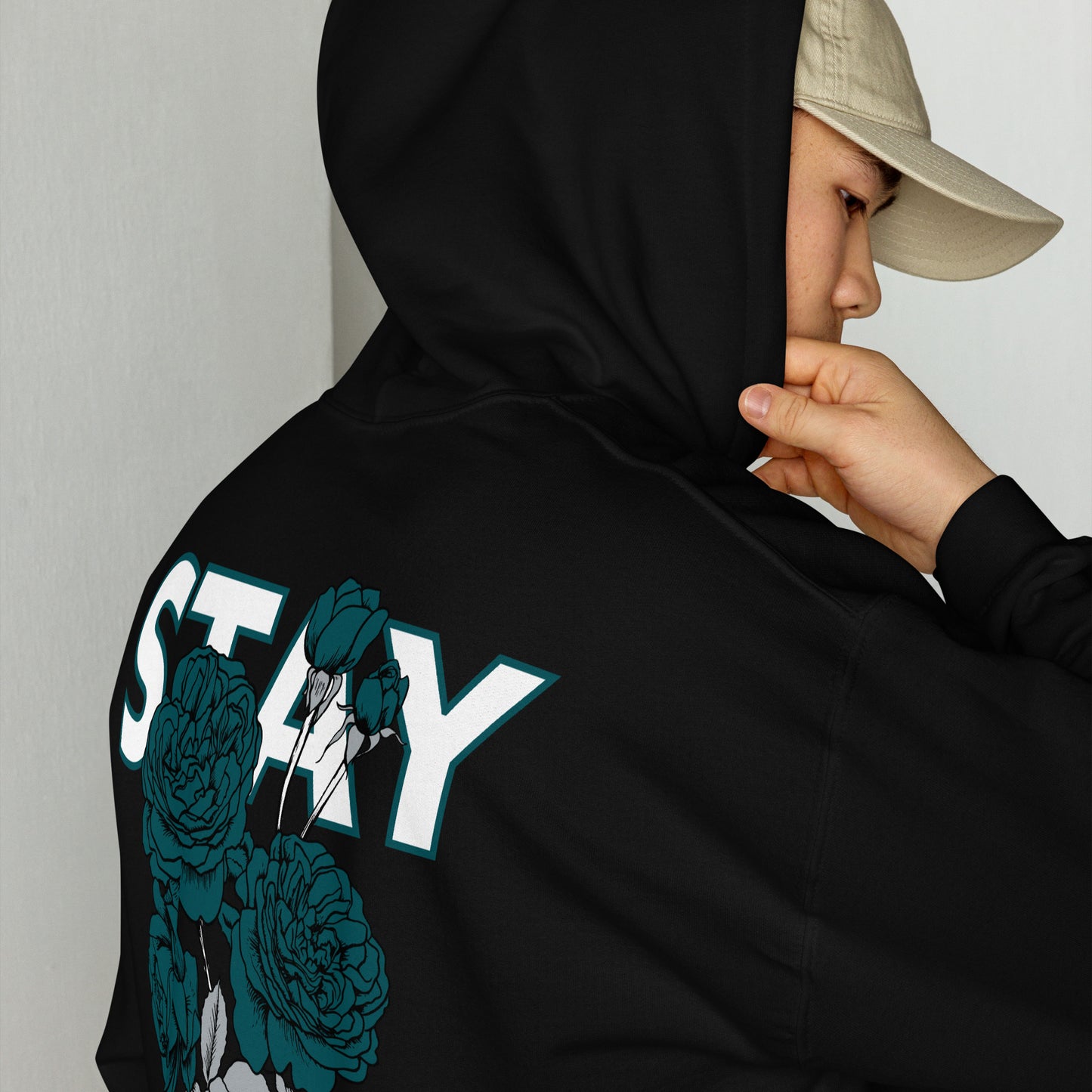 Stay Rare Hoodie (Green and Silver)
