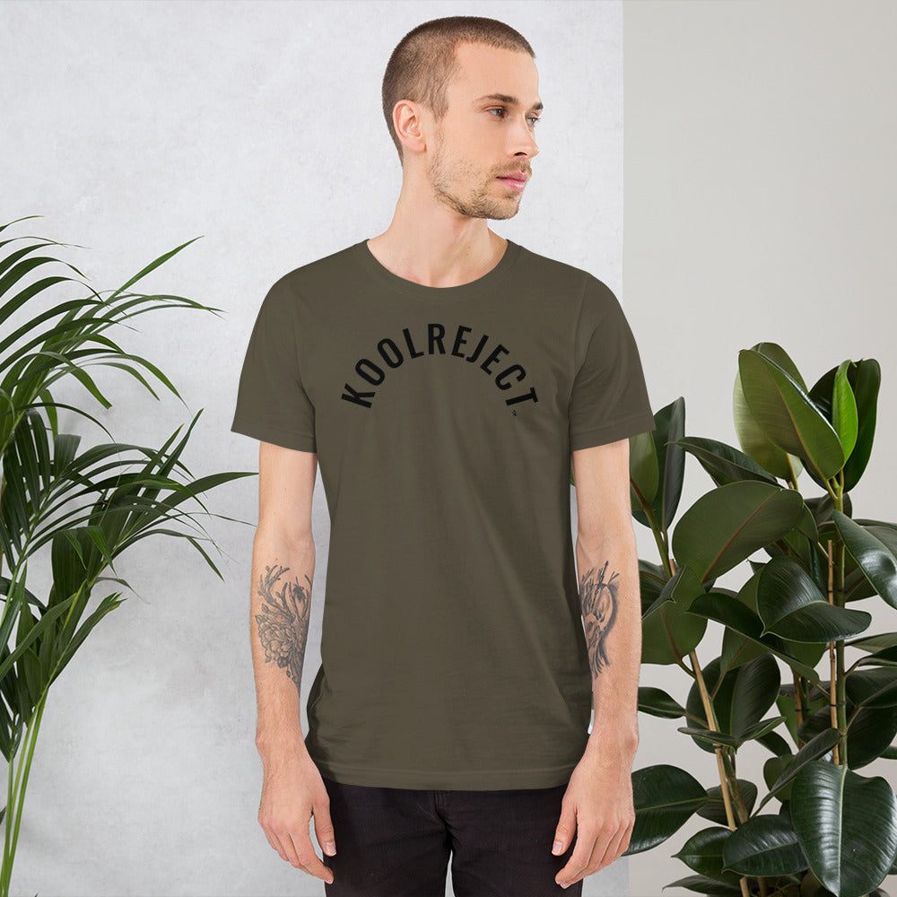 KoolReject Curved T-Shirt (Black Letters)
