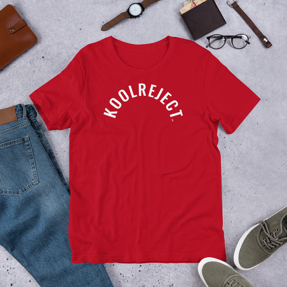 KoolReject Curved T-Shirt (White Letters)