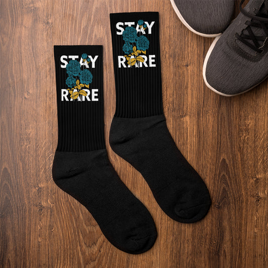 Teal & Gold Stay Rare Socks