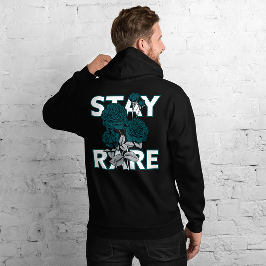 Stay Rare Hoodie (Green and Silver)