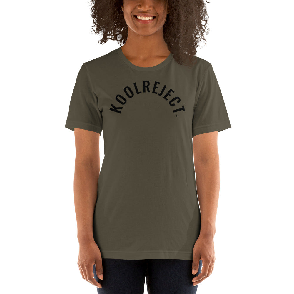 KoolReject Curved T-Shirt (Black Letters)