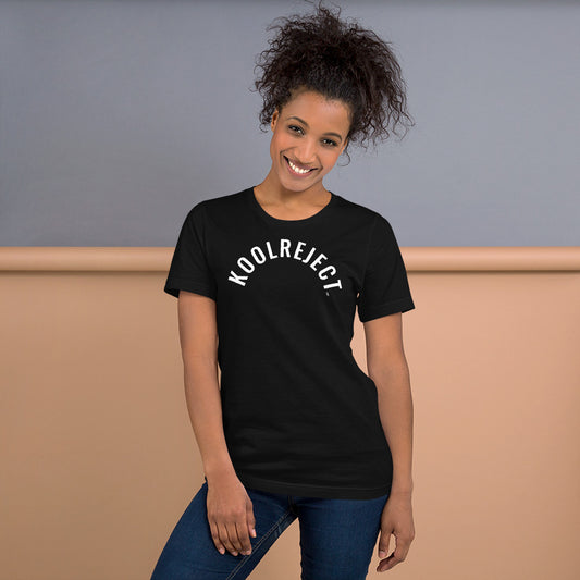 KoolReject Curved T-Shirt (White Letters)