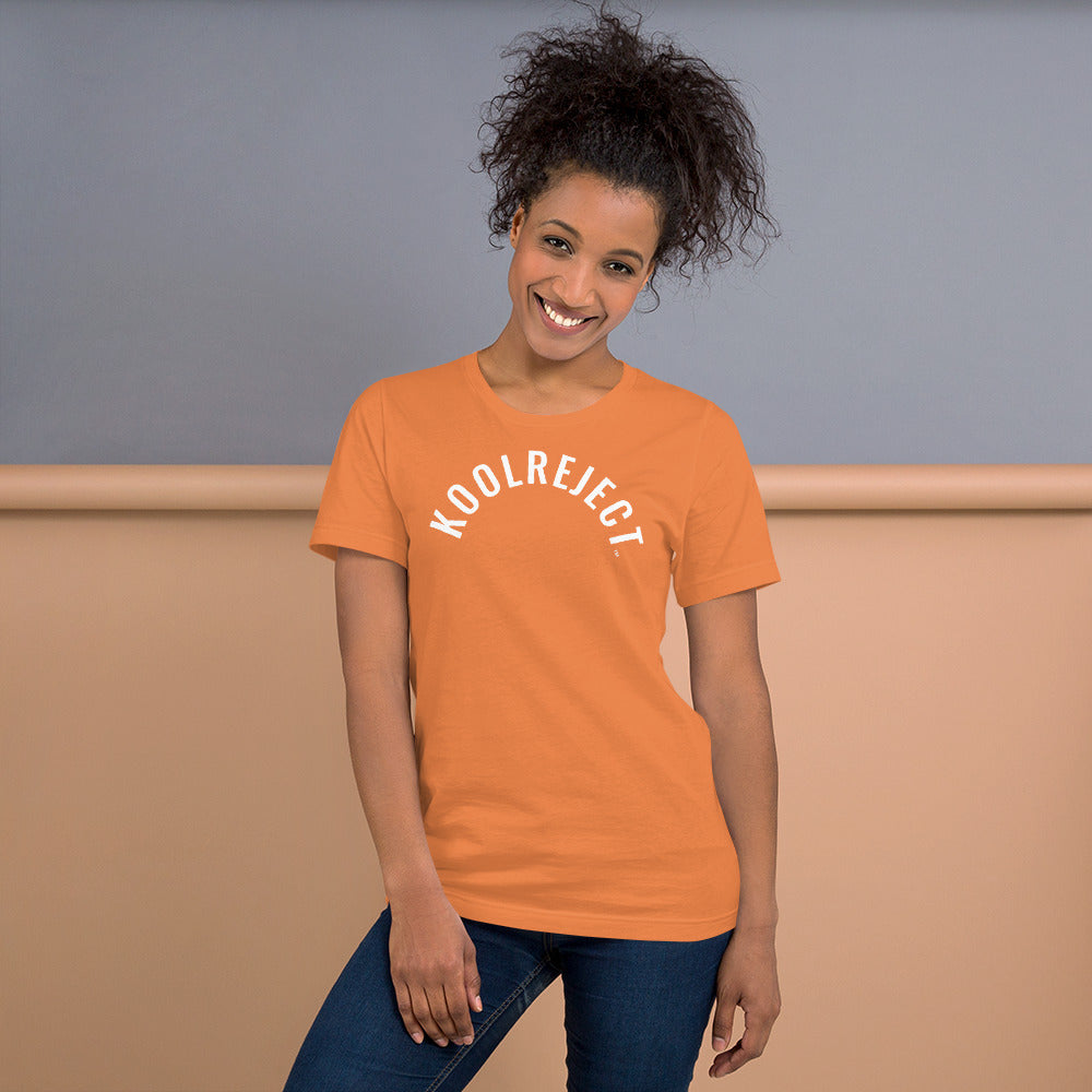 KoolReject Curved T-Shirt (White Letters)