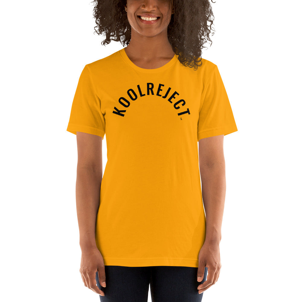 KoolReject Curved T-Shirt (Black Letters)