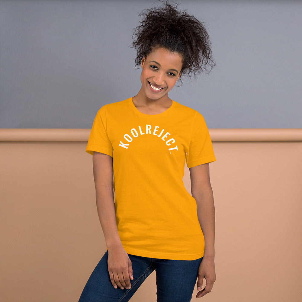 KoolReject Curved T-Shirt (White Letters)