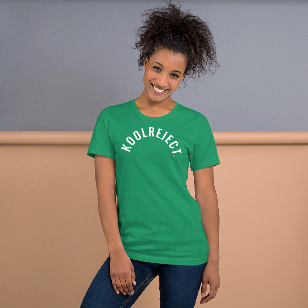 KoolReject Curved T-Shirt (White Letters)