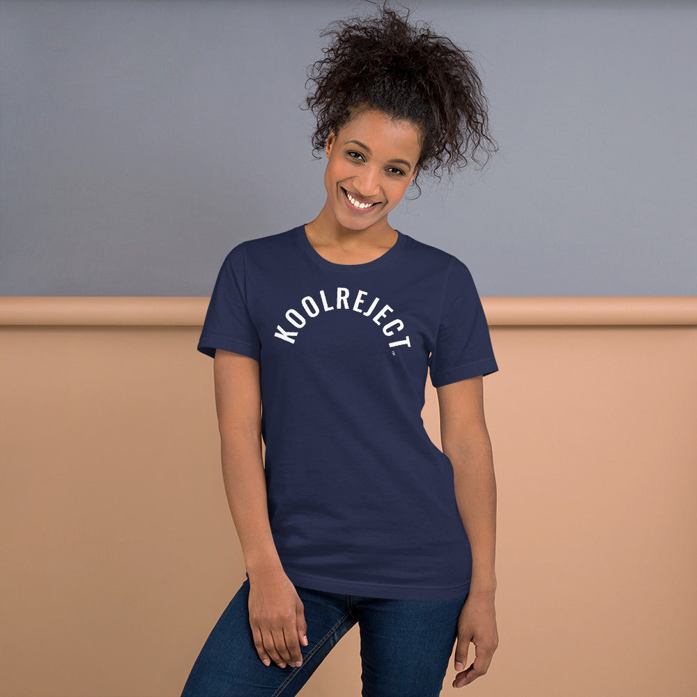 KoolReject Curved T-Shirt (White Letters)